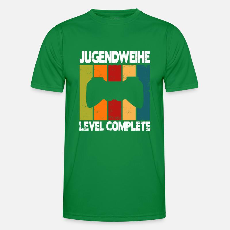 Jugendweihe Level Complete Männer Funktions-T-Shirt