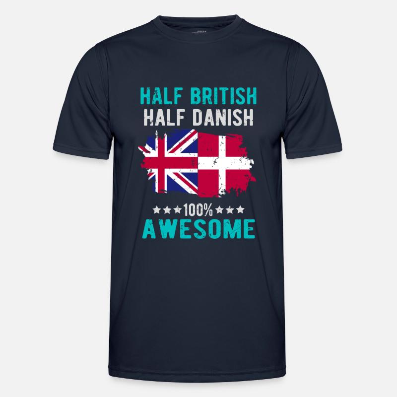 Half British Half Dane - Men's Functional T-Shirt - navy