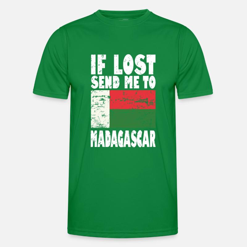 Drapeau de Madagascar T-shirt sport Homme