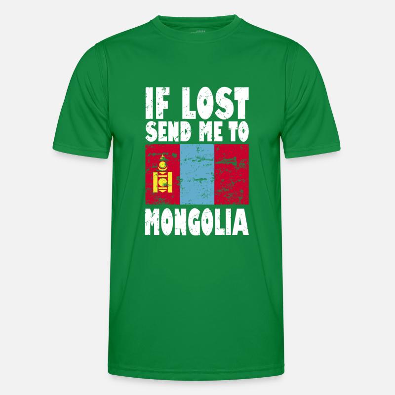 Drapeau de Mongolie T-shirt sport Homme