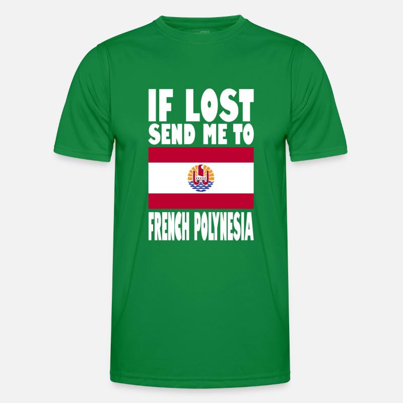 French Polynesia Flag Saying Men's Functional T-Shirt