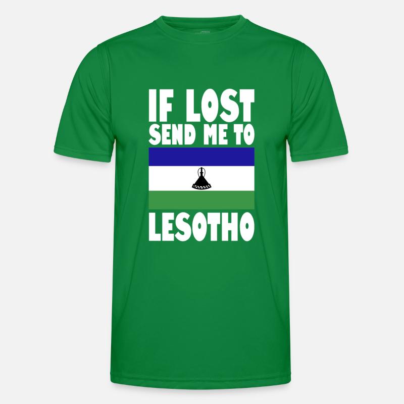 Dicton du drapeau du Lesotho T-shirt sport Homme