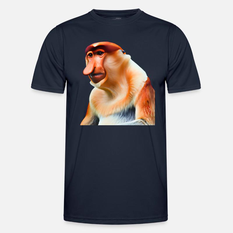 The exotic proboscis monkey - Men's Functional T-Shirt - navy