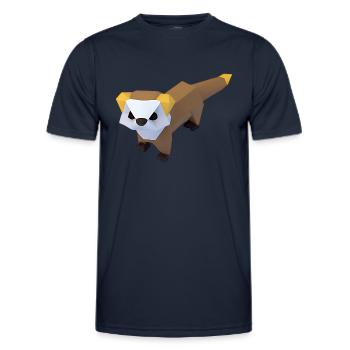 Polygon Frettchen - Männer Funktions-T-Shirt - Navy - Vorne - AI Model Male 178 dark (178cm)