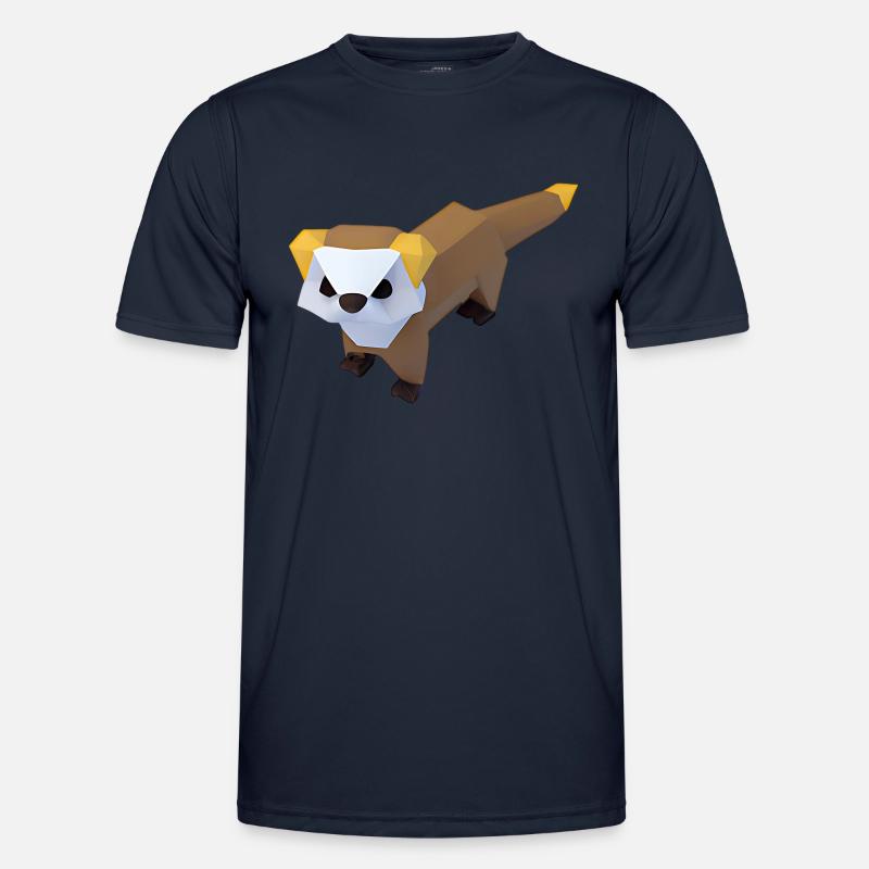 Polygon ferrets - Men's Functional T-Shirt - navy