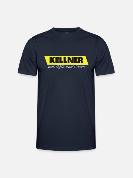 Kellner mit Leib und Seele - Männer Funktions-T-Shirt - Navy