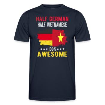 Half German Half Vietnamese - Men's Functional T-Shirt - navy - Front - AI Model Male 178 dark (178cm)