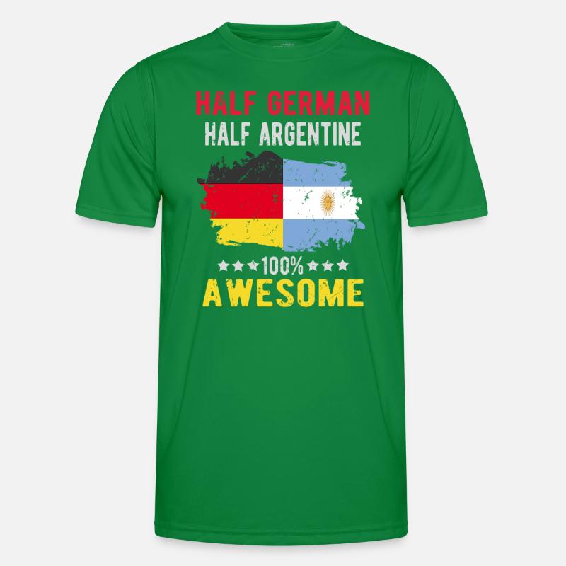 Halb Deutsch Halb Argentiner Männer Funktions-T-Shirt