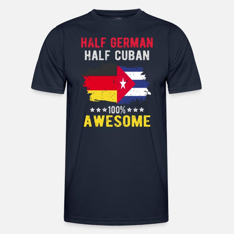 Half German Half Cuban - Men's Functional T-Shirt - navy