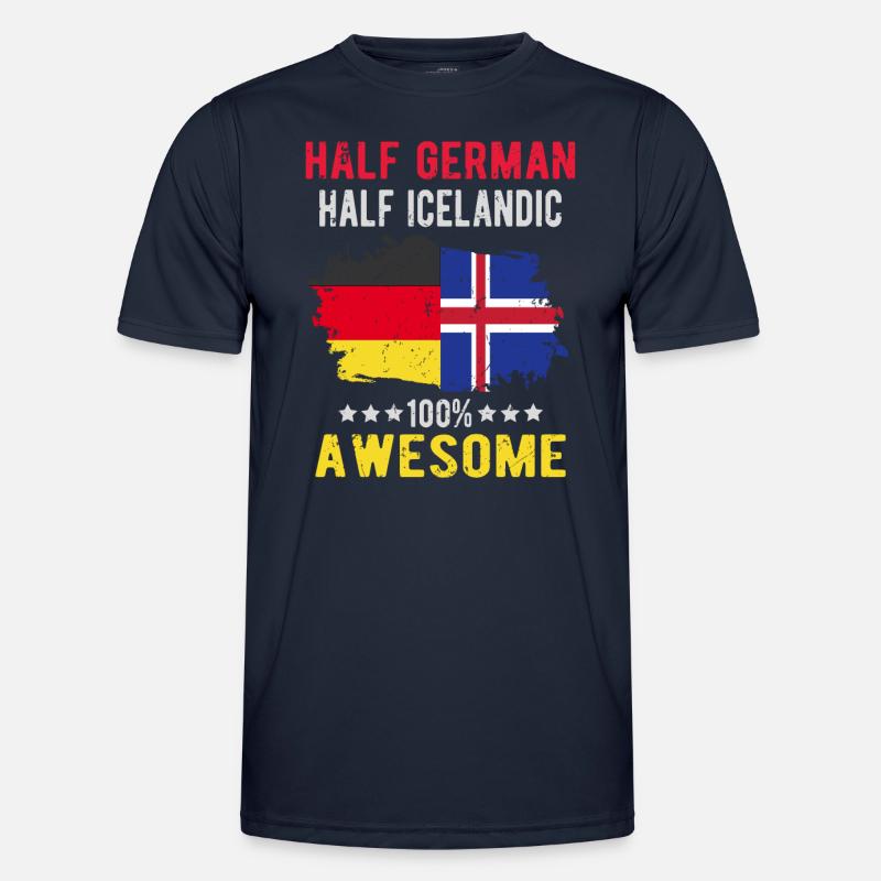 Half German Half Icelander - Men's Functional T-Shirt - navy