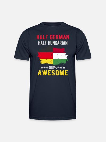 Half German Half Hungarian - Men's Functional T-Shirt - navy