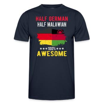 Half German Half Malawi - Men's Functional T-Shirt - navy - Front - AI Model Male 178 dark (178cm)