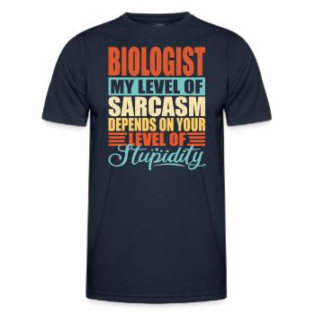 Biologe sarkasmus Lustiger Biologe - Männer Funktions-T-Shirt - Navy - Vorne - AI Model Male 178 dark (178cm)