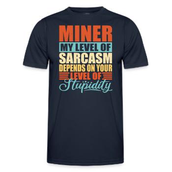 Miner Miner Buddy Mining - Men's Functional T-Shirt - navy - Front - AI Model Male 178 dark (178cm)