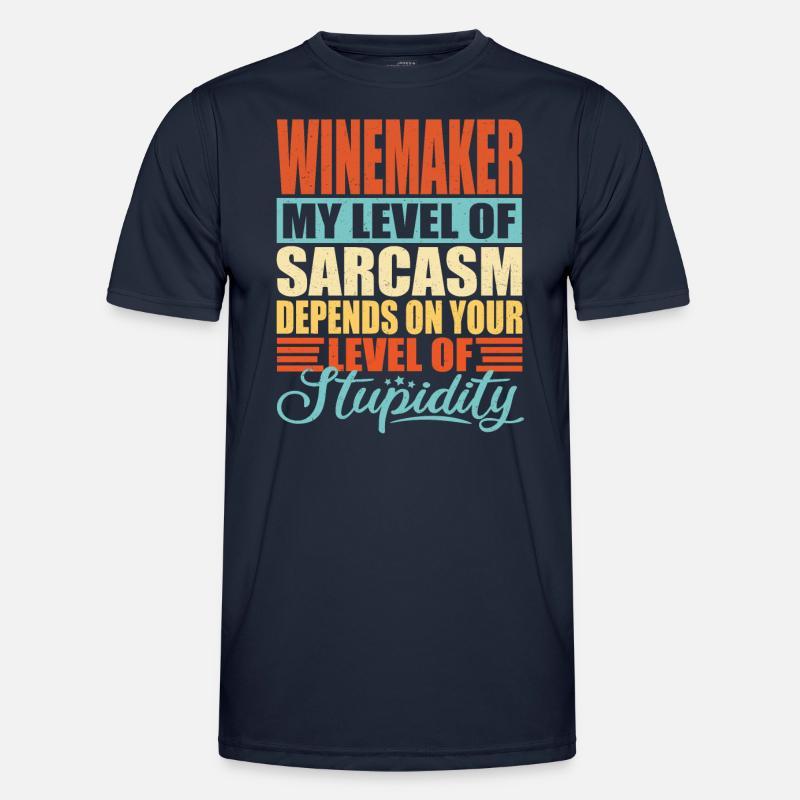 Winemaker sarcasm Funny winemaker - Men's Functional T-Shirt - navy