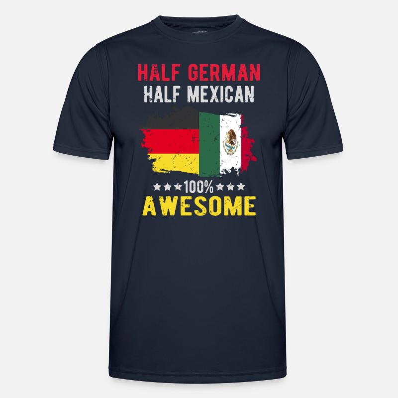 Half German half Mexican - Men's Functional T-Shirt - navy
