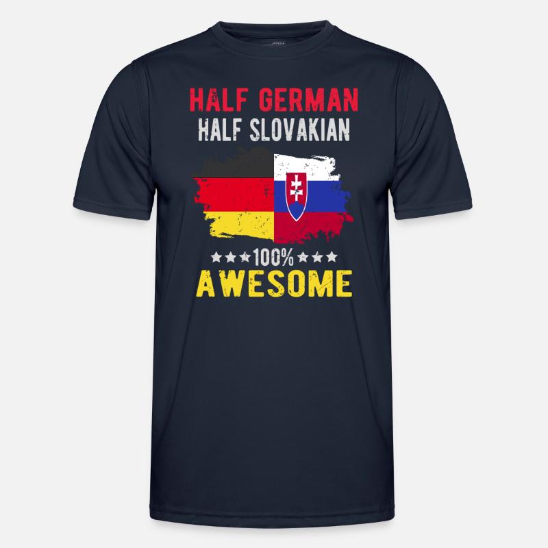 Half German half Slovak - Men's Functional T-Shirt - navy