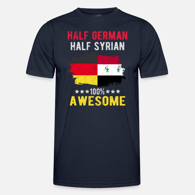 Half German half Syrian - Men's Functional T-Shirt - navy