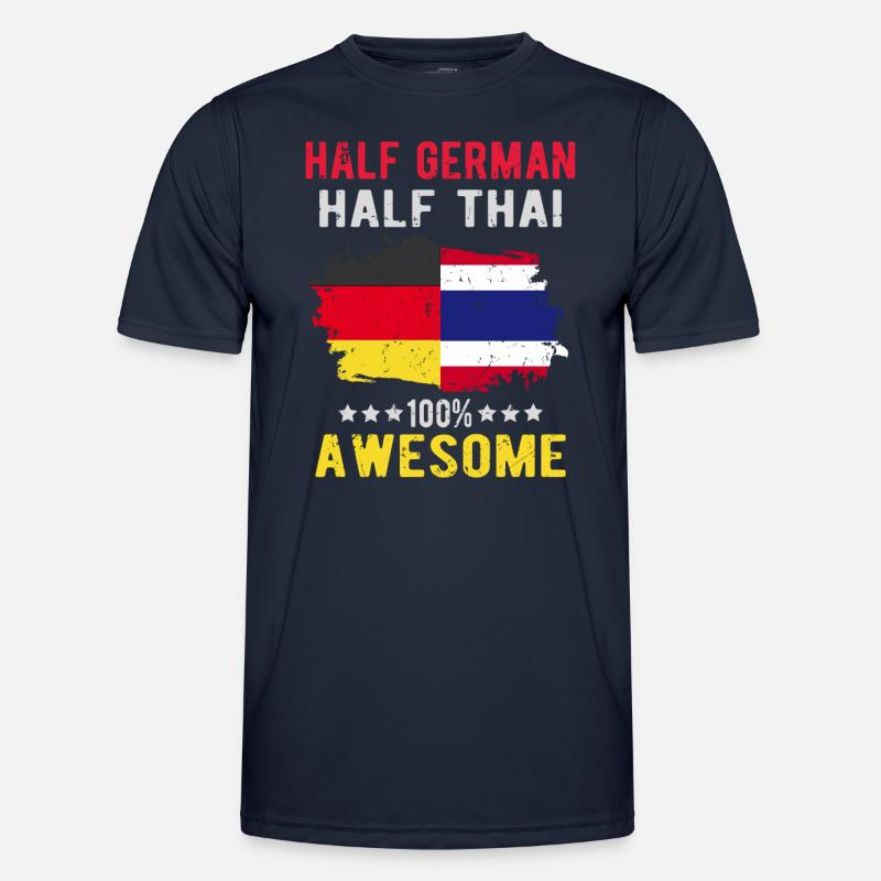 Half German half Thai - Men's Functional T-Shirt - navy