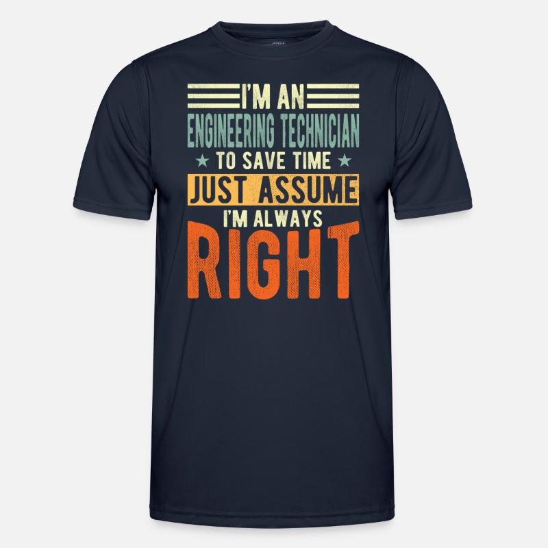 Engineering Technician - Men's Functional T-Shirt - navy