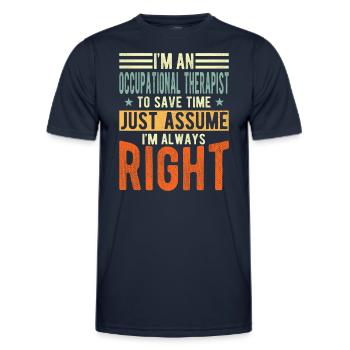 Occupational therapist - Men's Functional T-Shirt - navy - Front - AI Model Male 178 dark (178cm)