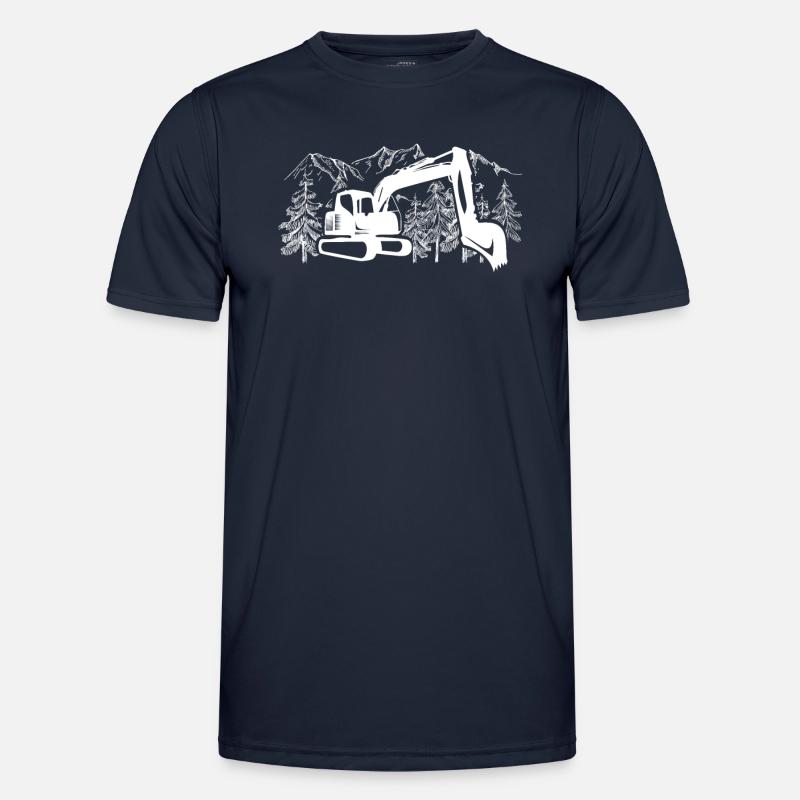 Baggerfahrer geschenkideen - Männer Funktions-T-Shirt - Navy