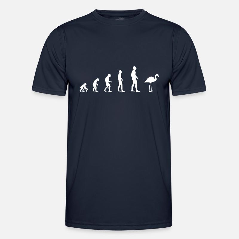 Flamingo – Evolution - Männer Funktions-T-Shirt - Navy