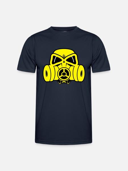 Gasmaske - Männer Funktions-T-Shirt - Navy