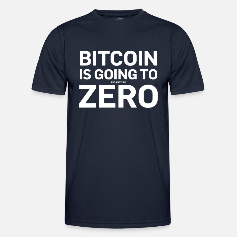 Bitcoin Sprüche Bitcoin wird noch eine Null hinzuf - Männer Funktions-T-Shirt - Navy