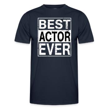Best Actor Ever Actor Gift - Men's Functional T-Shirt - navy - Front - AI Model Male 178 dark (178cm)