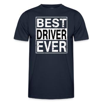 Best Driver Ever Driver Gift - Men's Functional T-Shirt - navy - Front - AI Model Male 178 dark (178cm)