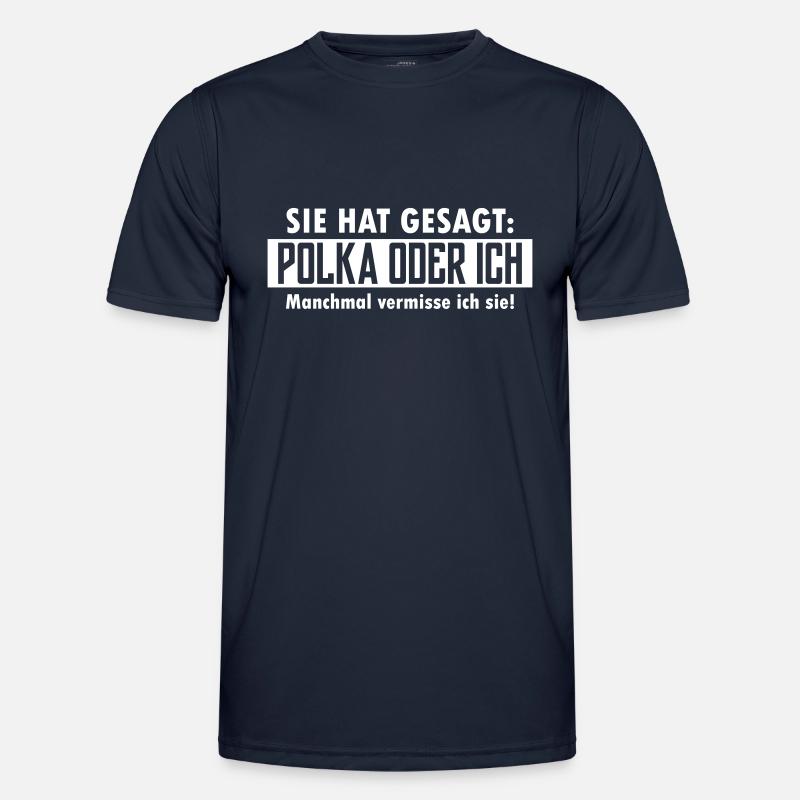 polka oder ich - Männer Funktions-T-Shirt - Navy