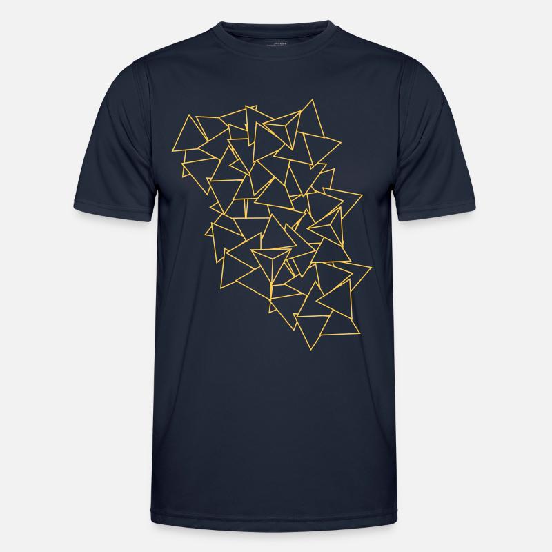triangles - Männer Funktions-T-Shirt - Navy