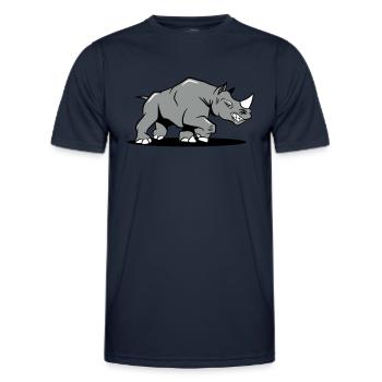 nashorn cool angriff - Männer Funktions-T-Shirt - Navy - Vorne - AI Model Male 178 dark (178cm)