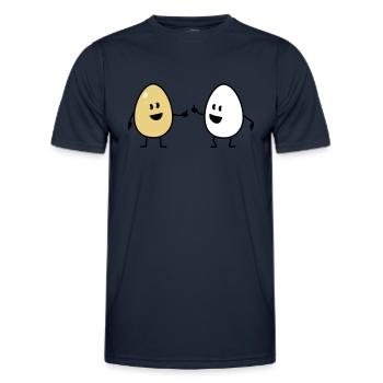 eggs - Men's Functional T-Shirt - navy - Front - AI Model Male 178 dark (178cm)