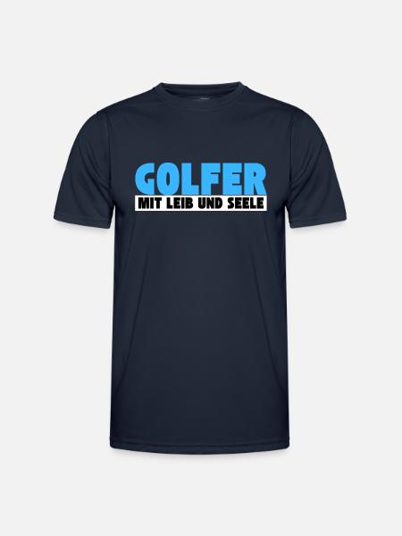 Golfer mit Leib und Seele - Männer Funktions-T-Shirt - Navy