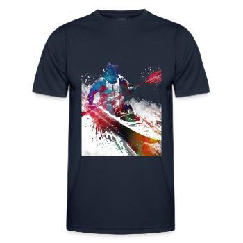 Kanusport Kunst #canoeing - Männer Funktions-T-Shirt - Navy - Vorne - AI Model Male 178 dark (178cm)