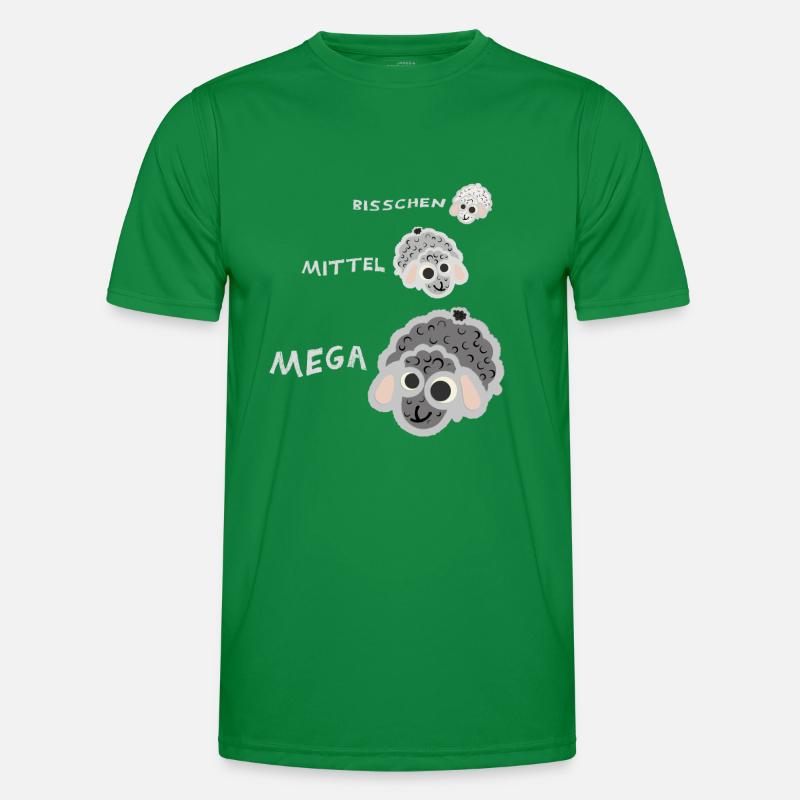 Bisschen Schaf mittel Schaf mega Schaf Männer Funktions-T-Shirt