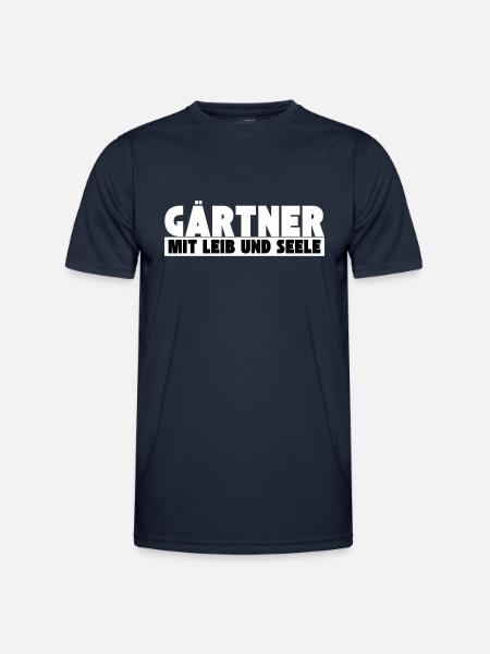Gärtner mit Leib und Seele - Männer Funktions-T-Shirt - Navy