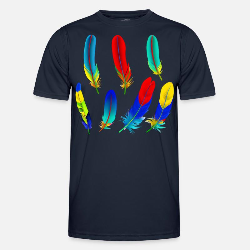 Parrot feathers - Men's Functional T-Shirt - navy