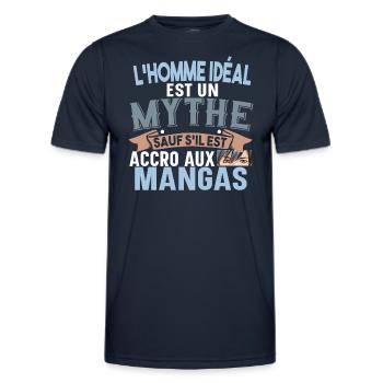Manga Japon Japonais Cadeau Kawaii Humour Mangaka - T-shirt sport Homme - bleu marine - Devant - AI Model Male 178 dark (178cm)