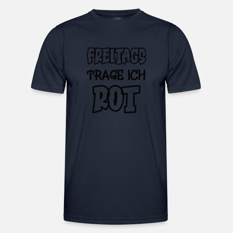 Freitags trage ich rot Spruch Farbe rot Männer Funktions-T-Shirt