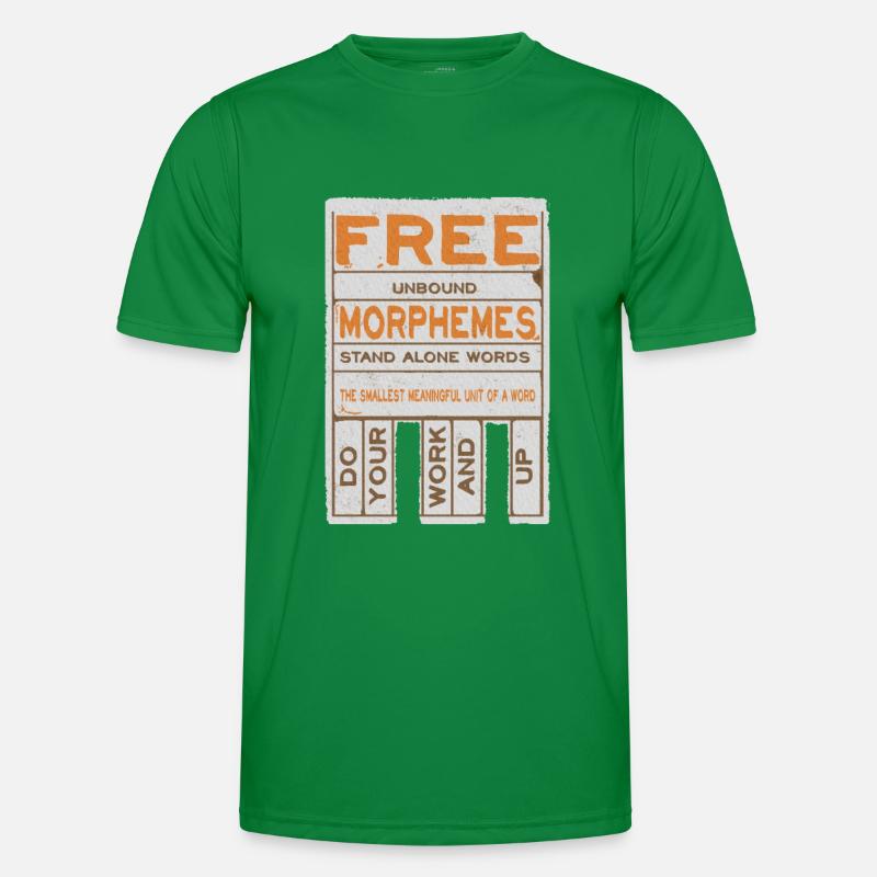 Morphèmes libres drôles alphabétisation structurée T-shirt sport Homme