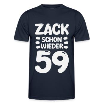 Zack 59 again! Birthday - Men's Functional T-Shirt - navy - Front - AI Model Male 178 dark (178cm)