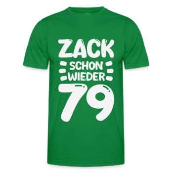 Zack 79 again! Birthday - Men's Functional T-Shirt - kelly green - Front - AI Model Male 178 dark (178cm)