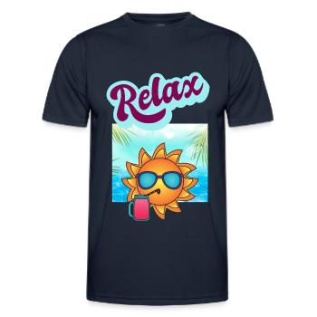 DETENTE RELAXATION - T-shirt sport Homme - bleu marine - Devant - AI Model Male 178 dark (178cm)