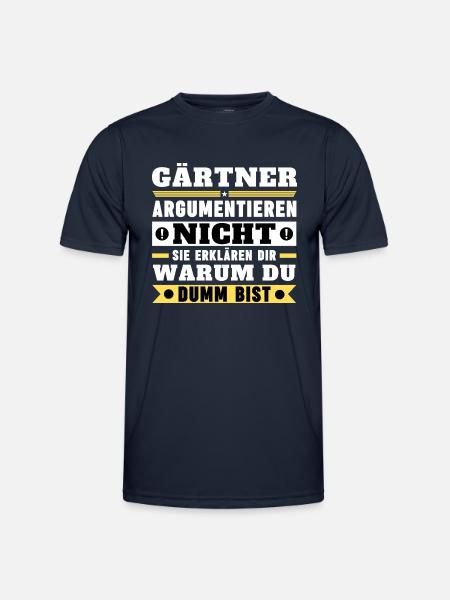 Gärtner argumentieren nicht - Männer Funktions-T-Shirt - Navy