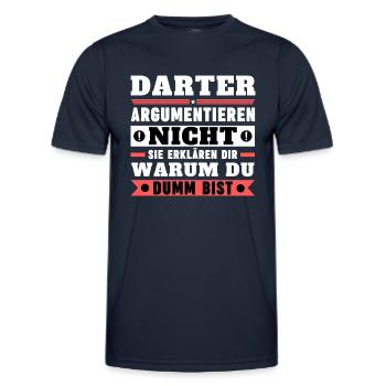 Les dards ne se disputent pas - T-shirt sport Homme - bleu marine - Devant - AI Model Male 178 dark (178cm)