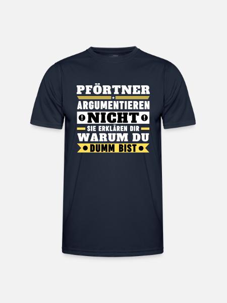 Pförtner argumentieren nicht - Männer Funktions-T-Shirt - Navy