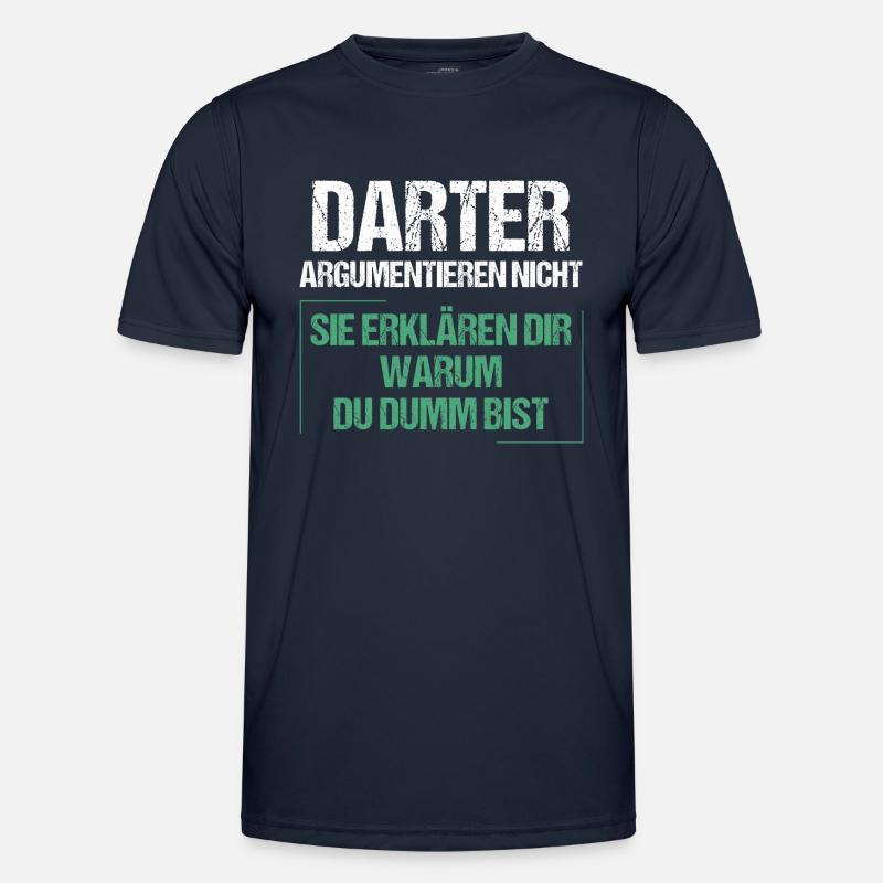Darters don't argue - Men's Functional T-Shirt - navy